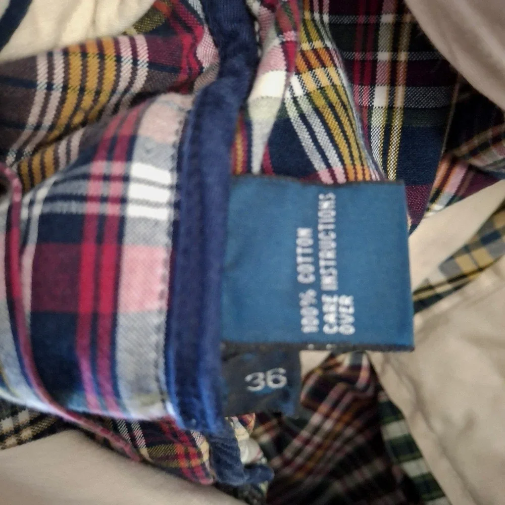 Polo Ralph Lauren Mens Plaid‎ Shorts Size 36 Multicolor Cotton Madras Flat Front